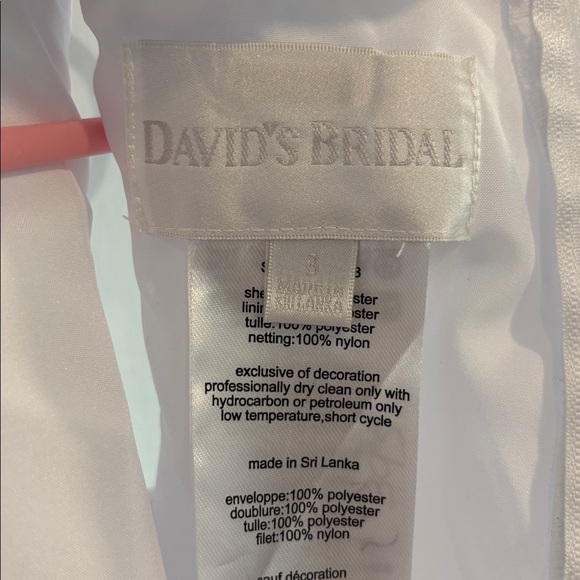 David’s Bridal Satin Flower Girl Dress with Tulle Skirt. Size 3T. Style# S1038 - Picture 9 of 13